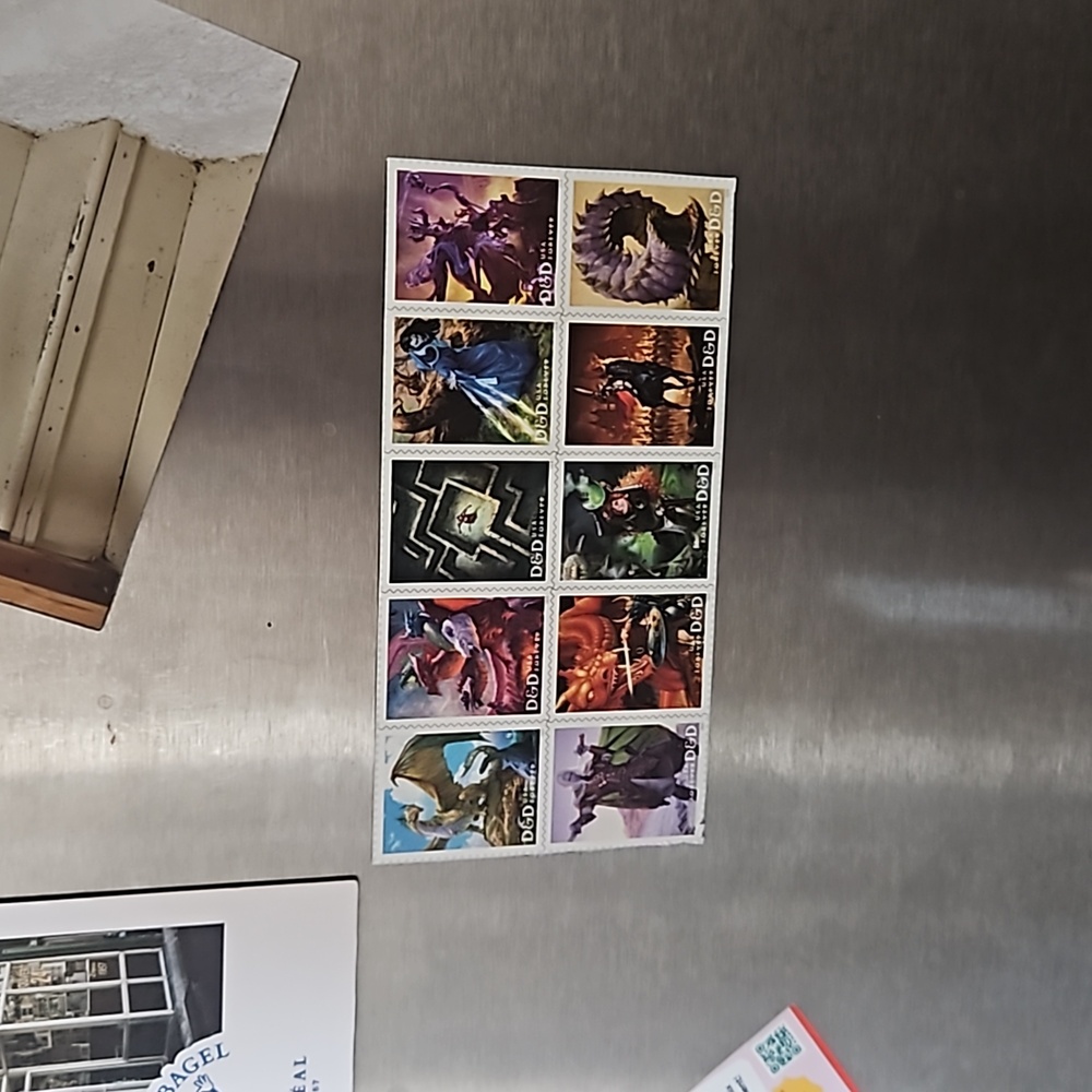 Homemade usps 2024 dungeons and Dragons stamp magnets